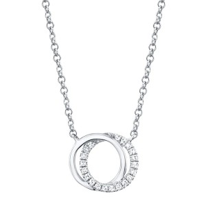 Circle Double Diamond Necklace
